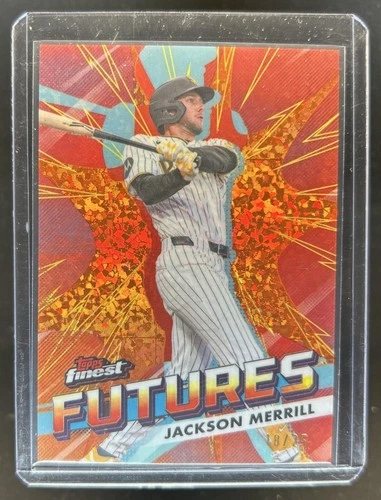 2026 Topps Finest Jackson Merrill Futures Orange Mini-Diamond Refractor #/25