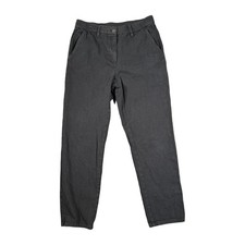 Eileen Fisher Black Organic Cotton Tapered Ankle Pants Womens XS Elastic NWOT