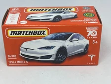 2023 MATCHBOX SUPERFAST #86/100  TESLA MODEL S WHITE POWER GRAB MB1280 SEALED