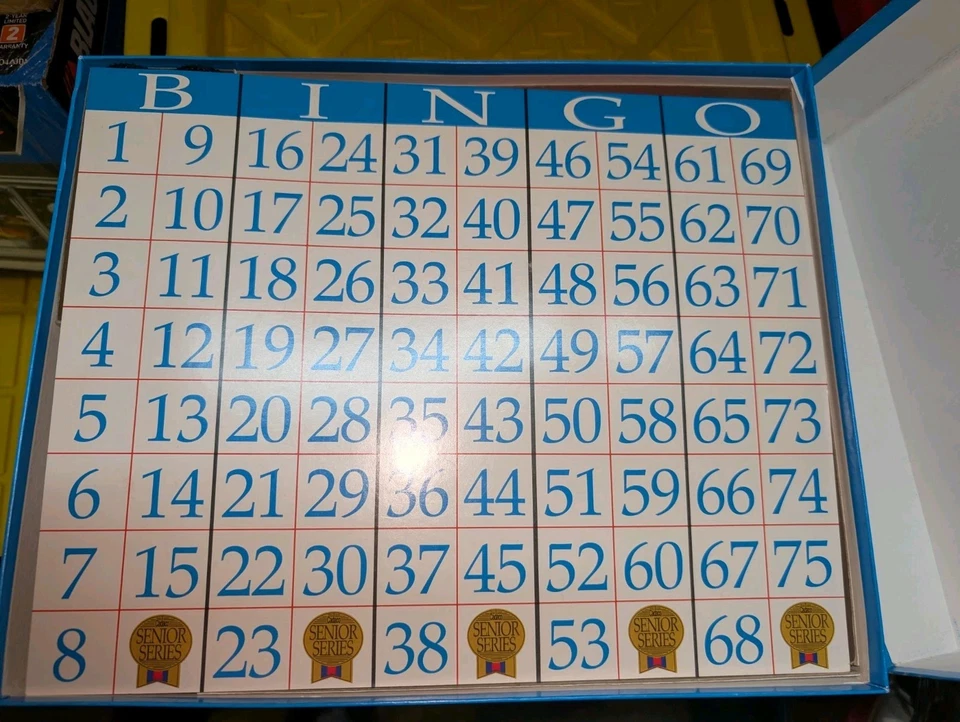 Cadaco Senior Series Bingo Game Classic Party Game Of Luck & Fun W/ Cards Chips - Image 2 of 4