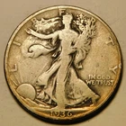 1936 D Walking Liberty Half Dollar 90% Silver F-VF   "As Pictured-Not Cleaned"