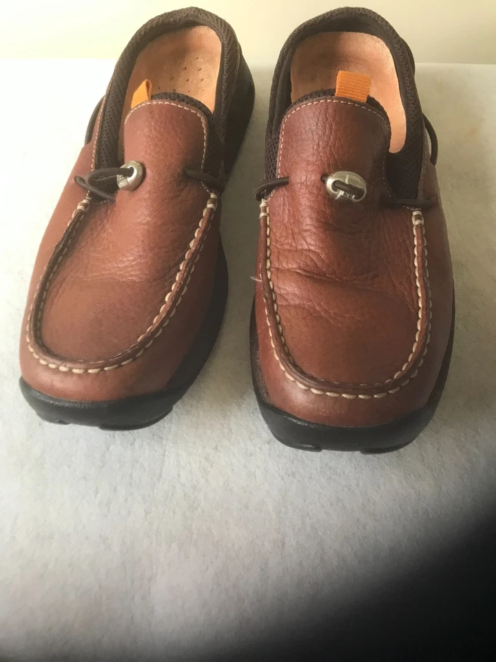 Mulas de cuero Cole Haan 7,5 B. Sillín de mujer marrón - sin cordones - confort clásico Foto 2 de 4