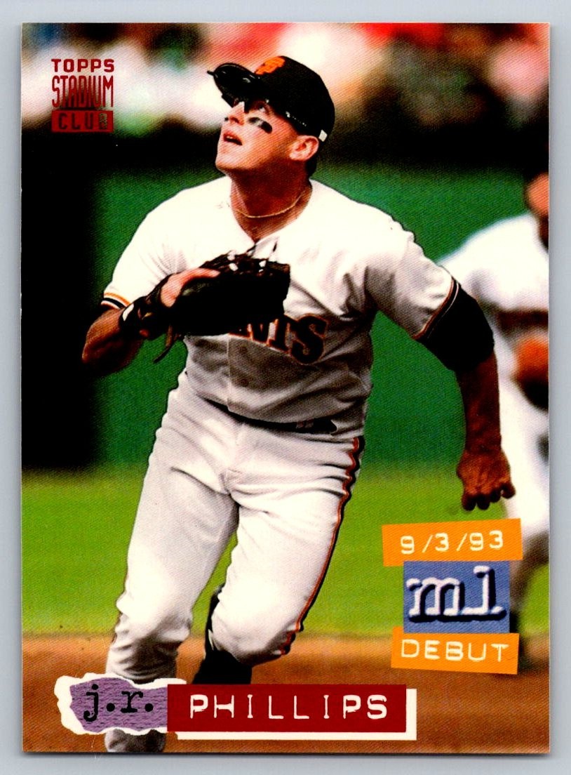 J.R. Phillips Rookie #158 1994 Topps Stadium Club San Francisco Giants MLB