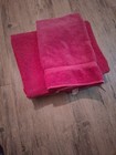 Vintage St Marys Dusty Rose 2 Bath & 1  Hand Towels Set  MCM USA — photo 8