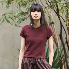 Uniqlo Japan Women's short-sleeve t-shirt in brown, Cotton, Large, NWT