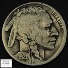 1921 S Buffalo Nickel 5C - Reverse Damage