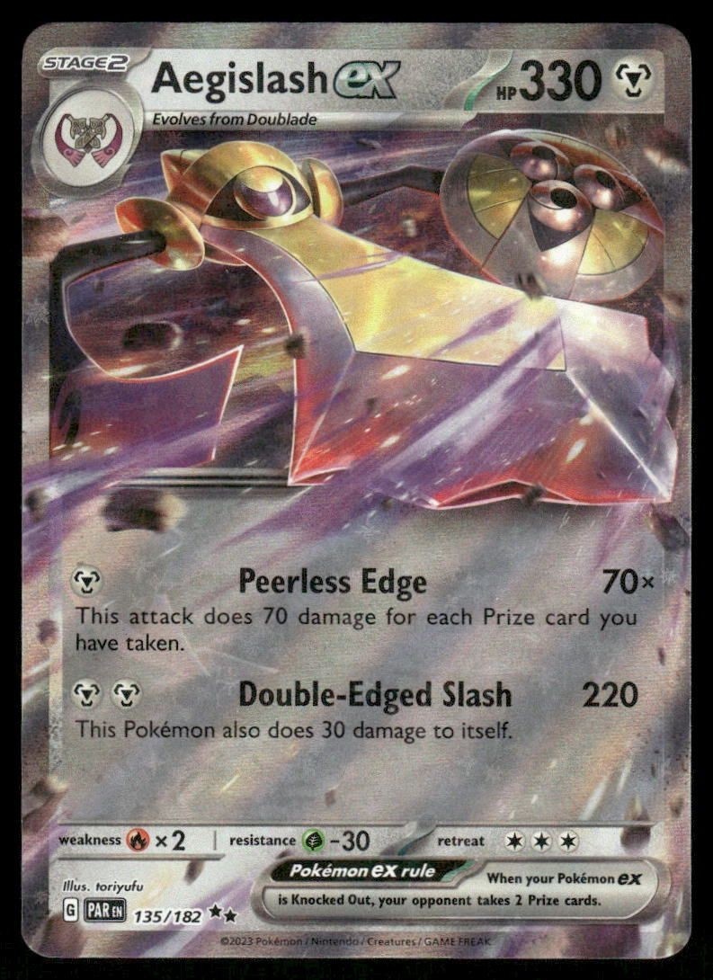 Aegislash ex 135/182 - Paradox Rift - Double Rare - NM/M