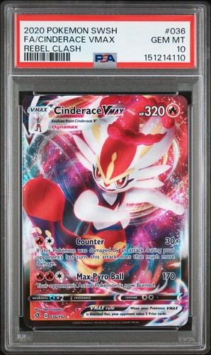 Cinderace VMAX graded PSA 10 for sale on eBay
