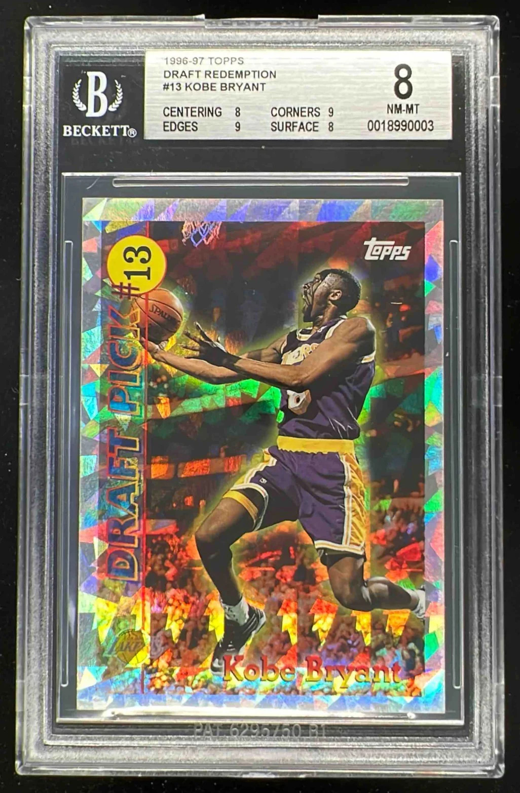Kobe Bryant 1996 Topps #DP13 Draft Redemption Price Guide - Sports