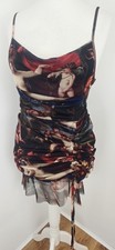 I Saw It First Cherub Renaissance Strappy Mesh Ruched Dress New UK 14