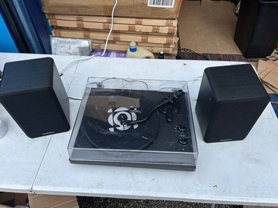Soulbox S1 Vinyl Plattenspieler mit Stereo Lautsprechern, Turntable mit integriertem Pre