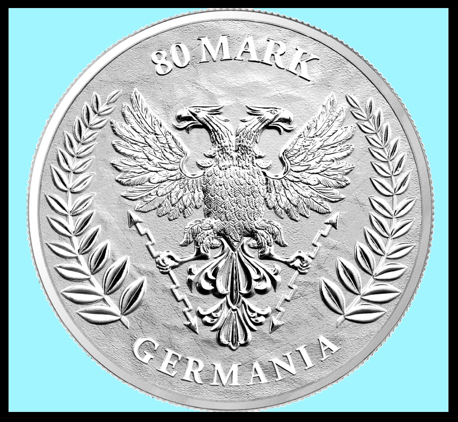80 Mark Germania Mint Silver Coin 1 Kilo 2020 very rare Mintage: 100pcs.