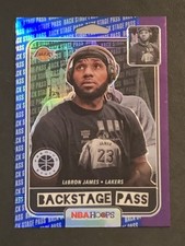 2019-20 NBA Hoops Premium Stock Backstage Pass Blue Prizm LeBron James