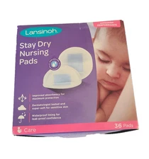 LANSINOH Nursing Pads Stay Dry Individually Wrap (34) Units NEW INCOMPLETE