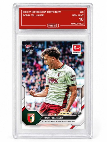 Image via eBay listing Robin Fellhauer - 2026-27 Bundesliga Topps NOW® - Card 28 - PR: 284