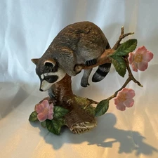 Lenox Twilight Mischief Raccoon Figurine 1990 Fine Porcelain Collectible’s