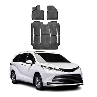 OMAC Floor Mats Liner for Toyota Sienna 2021-2026 7 Seat TPE All-Weather 4 Pcs