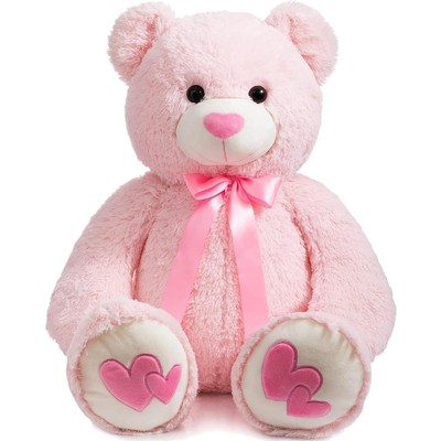 Teddybär 91cm Plüschtier großer Bär Kuscheltier mit Liebe rotes Herz für Freu...
