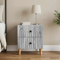 Nachttisch Graues Sonoma 43 X 34,5 X 48 Cm Holzwerkstoff