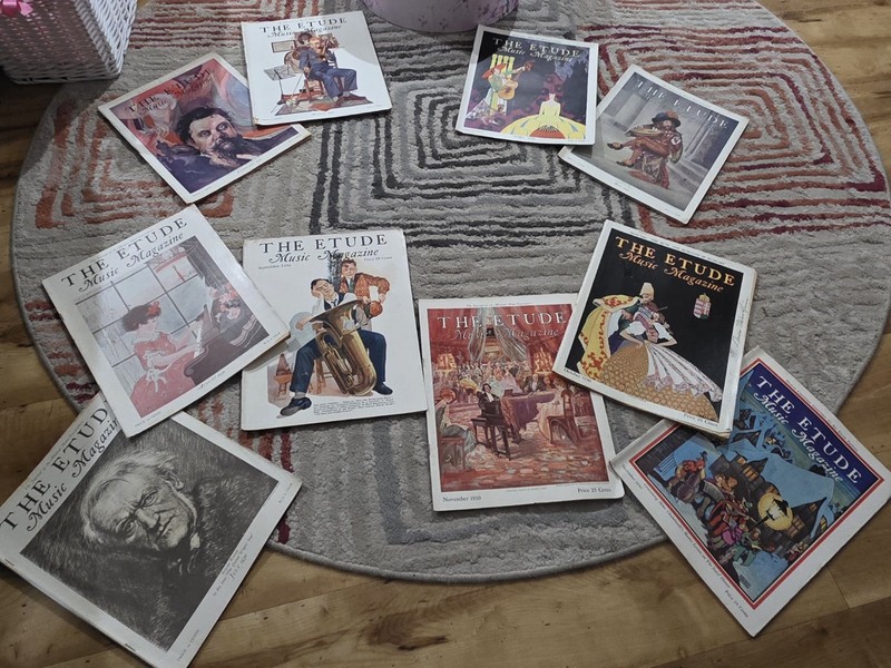 Year 1930 Vintage ETUDE MUSIC MAGAZINES Lot Of 10 VG Condition 