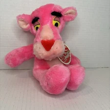 Pink Panther Plush Toy 10" Vintage 1980 Mighty Star Stuffed Animal With Tags