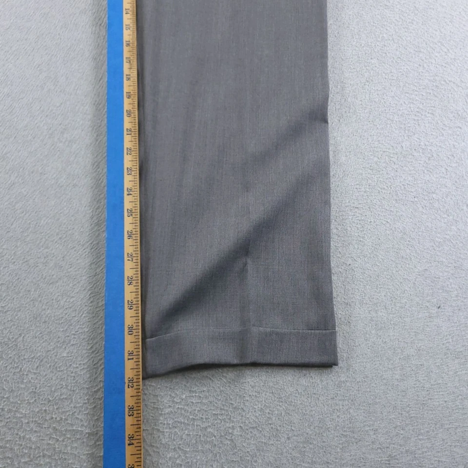 Kirkland Signature Pants Mens 38x32 Gray 100 Wool Made in Italy Dress Trousers - Image 4 of 4