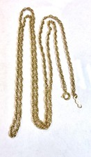 14K Gold Chain Necklace 24 Inch Solid Gold Chain Estate Jewelry 4.91g