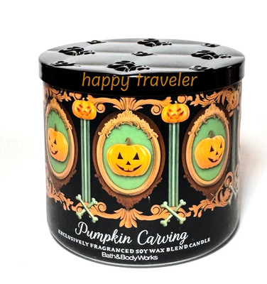 Bath & Body Works PUMPKIN CARVING 3-Wick Candle 14.5 oz Candle NEW