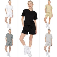 Shorts and Top Set Womens Kruze Ladies T Shirt & Shorts Set Summer Gym Co Ord UK