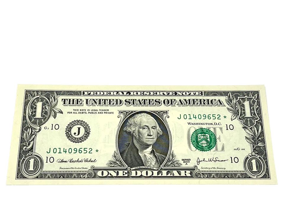 2003-A U.S. $1 FEDERAL RESERVE **STAR** NOTES (5) CONSECUTIVE NOTES UNC (#S1) - Image 4 of 4