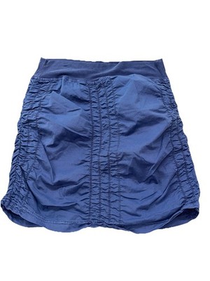 Wearables by XCVI The Trace Skirt Size L Pull On Comfort Blue/Gray Cinched