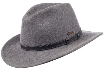 Scippis Stamford Wollhut Grey-Melange   Moderner Filzhut | Stilvoll & vielseitig