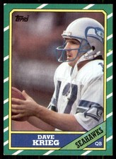 1986 Topps #201 Dave Krieg Seattle Seahawks