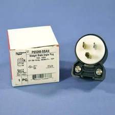 Pass & Seymour 5266-SSAN Straight Blade 15A Angled Plug NEMA 5-15P 5-15 125V
