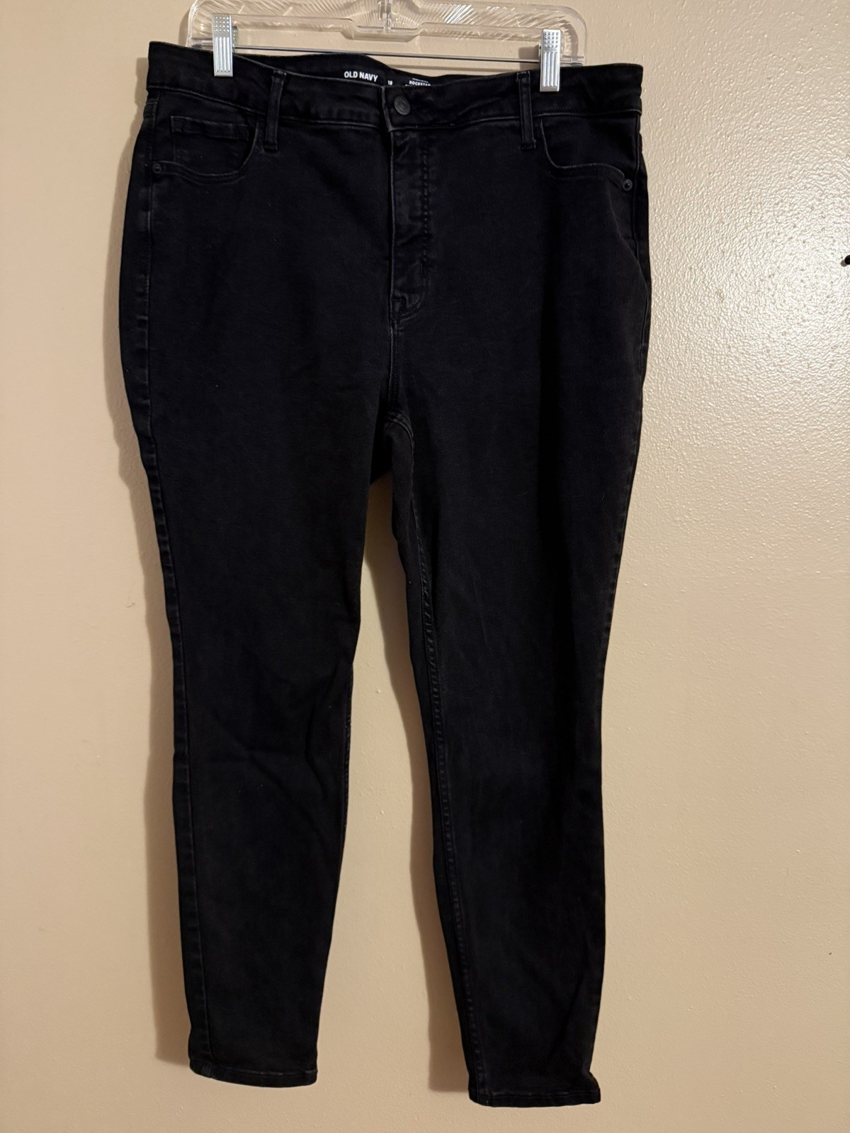 Old Navy Women’s Size 18 Rockstar Super Skinny Black Jeans High Rise