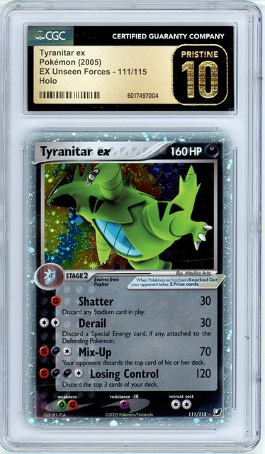 Pokemon Tyranitar EX #111 EX Unseen Forces CGC Pristine 10