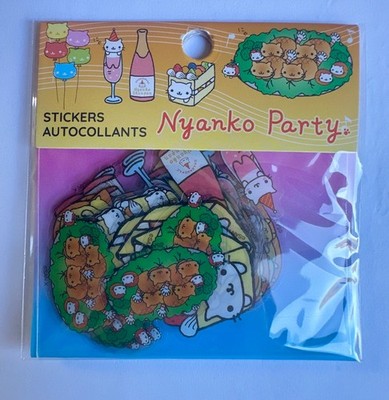 Nyan Nyan Nyanko Die Cut Stickers Nyanko Party San-x 2024 GS4027 CAT