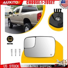 Left Heated Tow Mirror Glass For Dodge Ram 1500 2005-2008 2500 3500 2005-09 1-5x