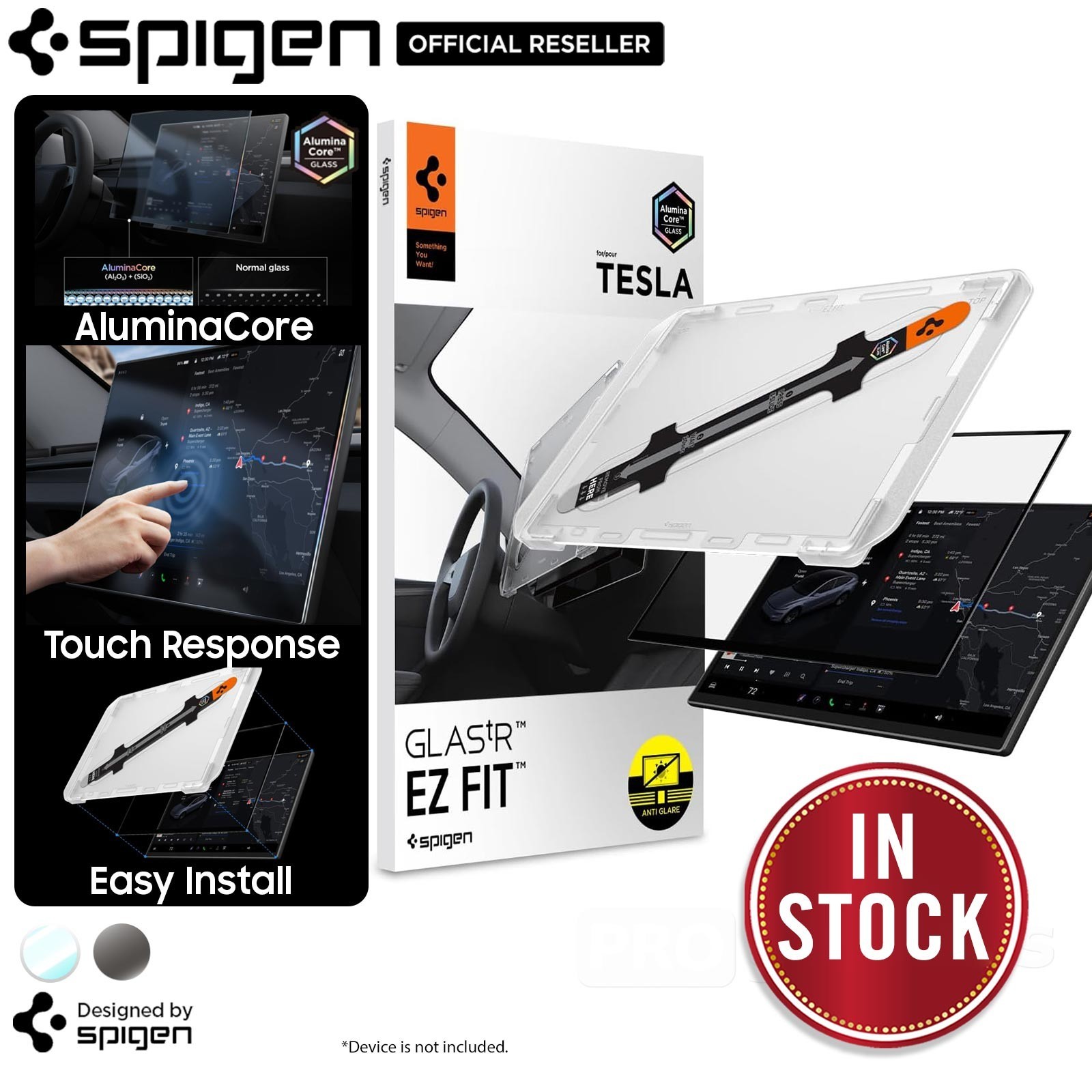 For Tesla Model Y Juniper 2026 Screen Protector SPIGEN 16" Tempered Glass Cover