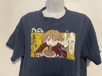 Vintage 1999 FLCL Fooly Cooly Anime T-Shirt Broccoli Gear Blue Size L 