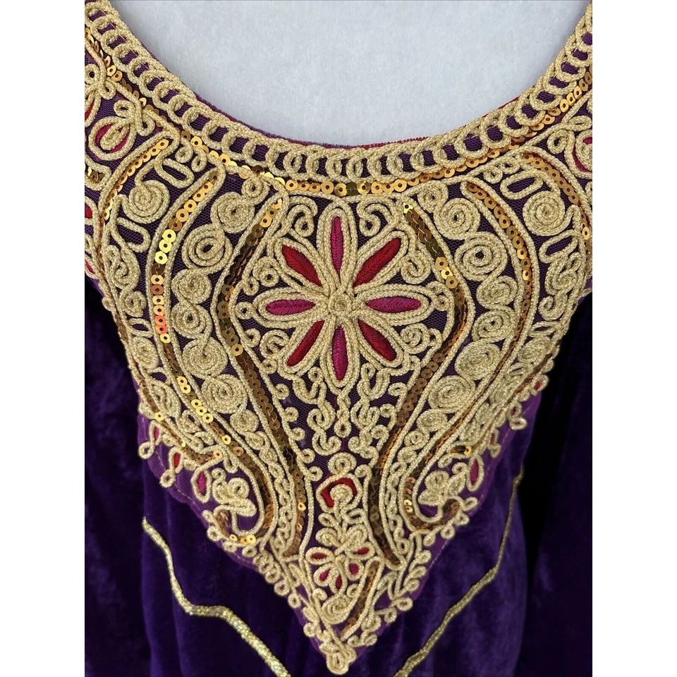 Dreamgirl Reina de Tronos Terciopelo Púrpura Cosplay Halloween Disfraz Set-Grande Foto 4 de 4