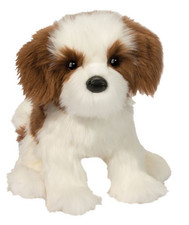 Farren 10" Shih Tzu Perro Douglas Peluche Animal Cachorro Marrón Blanco Cachorro Cachorro