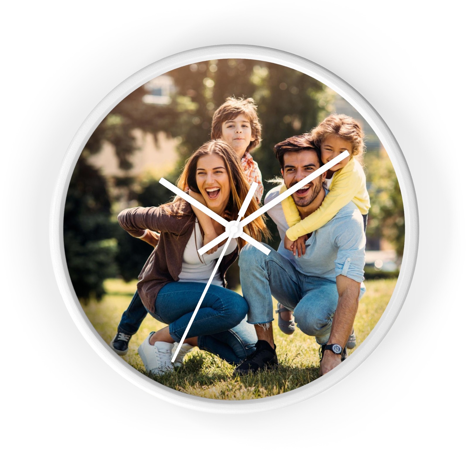 Personalized Photo Family Portrait Wall Clock | Custom Clock Christmas Gift