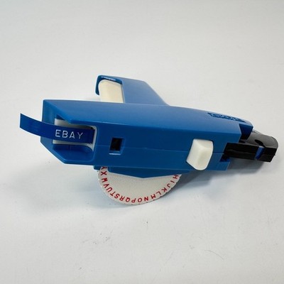 Vintage DYMO Label Maker Blue With Partial Roll Tape TESTED WORKS