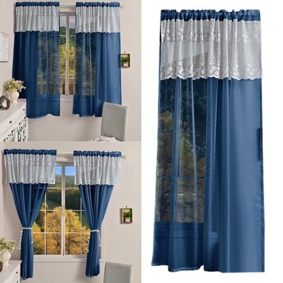 Semi Sheer Curtain for Living Room Bedroom Sturdy Polyester Fabric