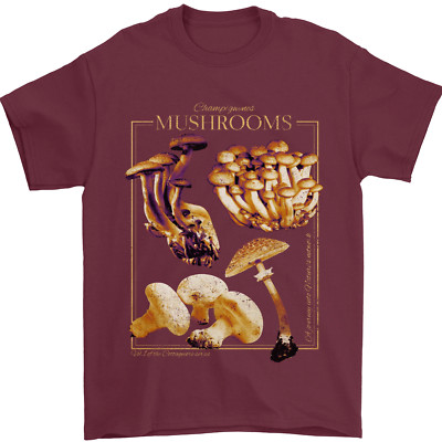 Pilzarten Mykologie Nahrungssuche Herren T-Shirt 100% Baumwolle