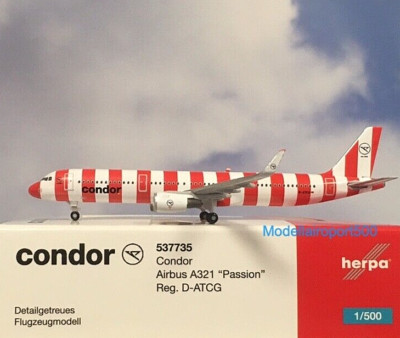 Herpa Wings 1:500  Airbus A321  Condor D-ATCG  Passion  537735 Modellairport500