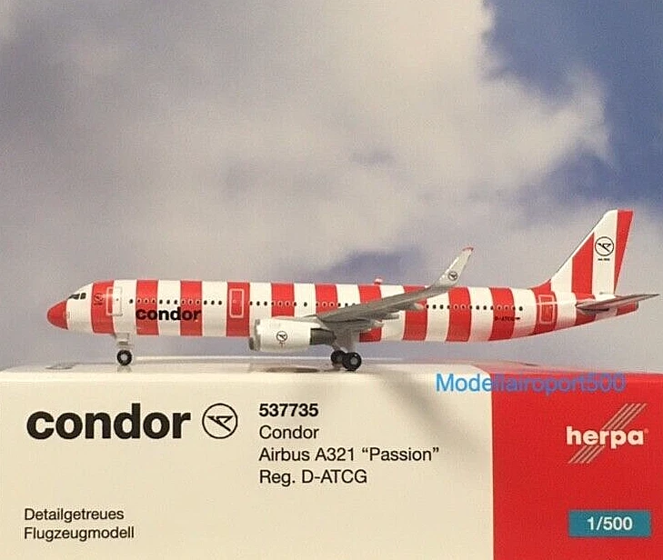 Herpa Wings 1:500 Airbus A321 Condor D-ATCG Passion 537735 Modellairport500