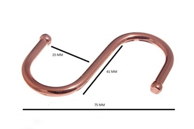 12 OF S Hook Ball End Copper 100mmIMPERFECT PLATING PLEASE SEE DESCRIPTION