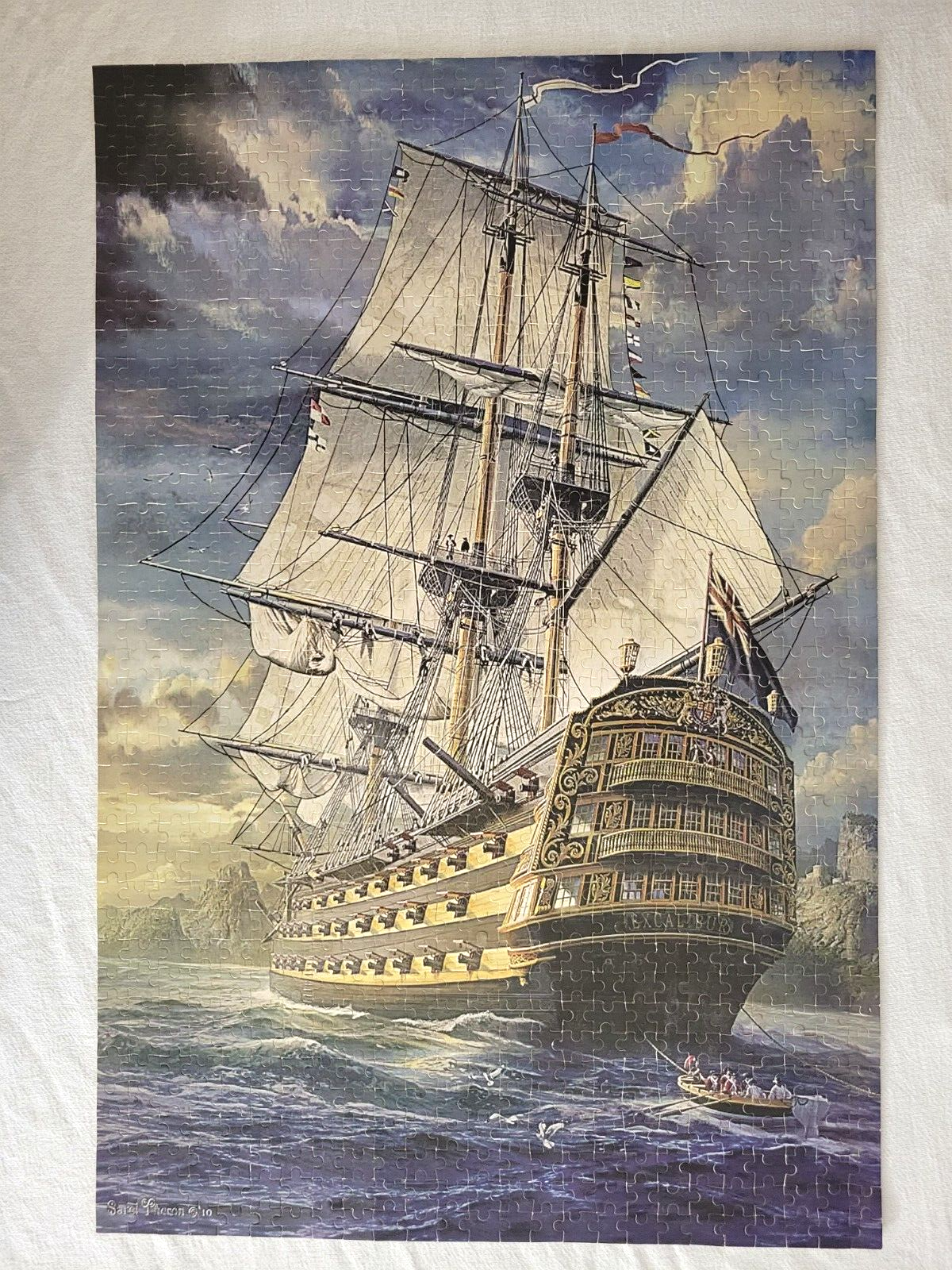 Fantasy Series AGE OF DISCOVERY SHIP Wooden 1000 Piece Jigsaw Puzzle COMPLETE